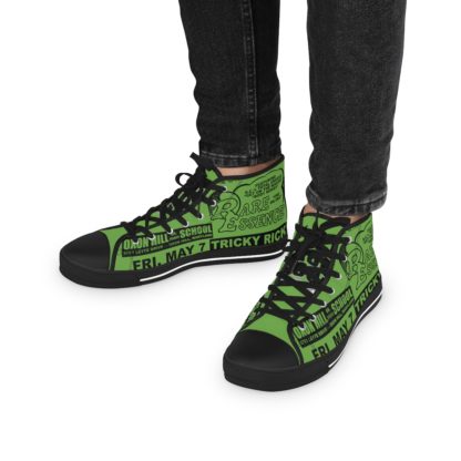 *Kicks - Oxon Hill HS – Rare Essence - Men’s Black Print on Green High-Top - Image 14