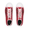 *Kicks - Oxon Hill HS – Rare Essence - Men’s Black Print on Dark Red High-Top - Image 2