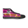 *Kicks - RFK Stadium - RE, Chuck, Benny – Men’s Pink & Orange Print on White High-Top - Image 4