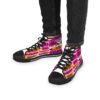 *Kicks - RFK Stadium - RE, Chuck, Benny – Men’s Pink & Orange Print on White High-Top - Image 7