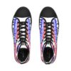 *Kicks – Washington Coliseum – Battle Of The Bands – Men’s Red & Blue Print on White High-Top - Image 2