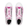 *Kicks – Panorama Room – Rare Essence – Men’s White Print on Pink High-Top - Image 2