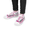 *Kicks – Panorama Room – Rare Essence – Men’s White Print on Pink High-Top - Image 7