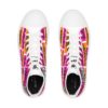 *Kicks - RFK Stadium - RE, Chuck, Benny – Men’s Pink & Orange Print on White High-Top - Image 8