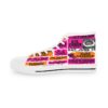 *Kicks - RFK Stadium - RE, Chuck, Benny – Men’s Pink & Orange Print on White High-Top - Image 12