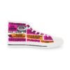 *Kicks - RFK Stadium - RE, Chuck, Benny – Men’s Pink & Orange Print on White High-Top - Image 13