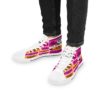 *Kicks - RFK Stadium - RE, Chuck, Benny – Men’s Pink & Orange Print on White High-Top - Image 14