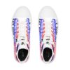 *Kicks – Washington Coliseum – Battle Of The Bands – Men’s Red & Blue Print on White High-Top - Image 8