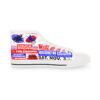 *Kicks – Washington Coliseum – Battle Of The Bands – Men’s Red & Blue Print on White High-Top - Image 10