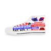*Kicks – Washington Coliseum – Battle Of The Bands – Men’s Red & Blue Print on White High-Top - Image 12