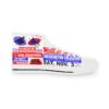 *Kicks – Washington Coliseum – Battle Of The Bands – Men’s Red & Blue Print on White High-Top - Image 13