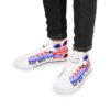 *Kicks – Washington Coliseum – Battle Of The Bands – Men’s Red & Blue Print on White High-Top - Image 14