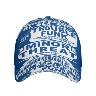 *Baseball Hat – Lansburgh Center – Trouble Funk, Minor Threat & Big Boys – White Print on 9 Color Options