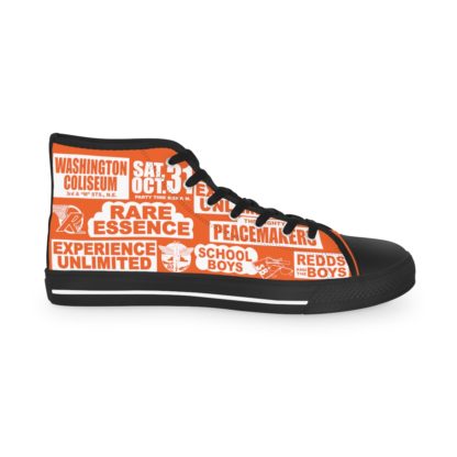 *Kicks – Washington Coliseum – RE, EU, PeaceMakers, Redds & School Boys – White Print on Orange High-Top