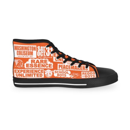 *Kicks – Washington Coliseum – RE, EU, PeaceMakers, Redds & School Boys – White Print on Orange High-Top - Image 4