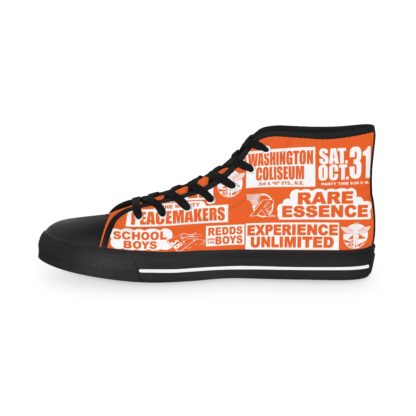 *Kicks – Washington Coliseum – RE, EU, PeaceMakers, Redds & School Boys – White Print on Orange High-Top - Image 5