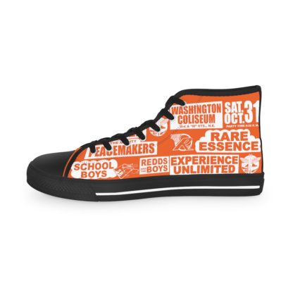 *Kicks – Washington Coliseum – RE, EU, PeaceMakers, Redds & School Boys – White Print on Orange High-Top - Image 6