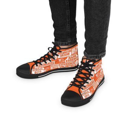 *Kicks – Washington Coliseum – RE, EU, PeaceMakers, Redds & School Boys – White Print on Orange High-Top - Image 7