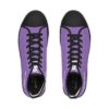 *Kicks – OSGOGO – Men’s White Print on Light Purple High-Top - Image 2