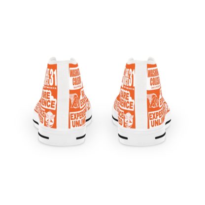 *Kicks – Washington Coliseum – RE, EU, PeaceMakers, Redds & School Boys – White Print on Orange High-Top - Image 9