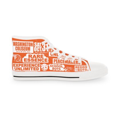 *Kicks – Washington Coliseum – RE, EU, PeaceMakers, Redds & School Boys – White Print on Orange High-Top - Image 10