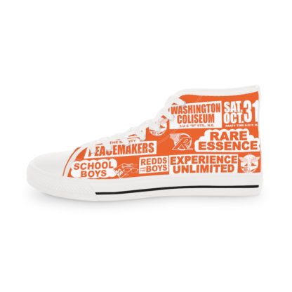 *Kicks – Washington Coliseum – RE, EU, PeaceMakers, Redds & School Boys – White Print on Orange High-Top - Image 12