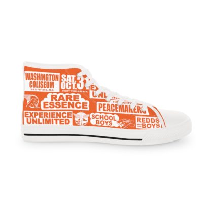 *Kicks – Washington Coliseum – RE, EU, PeaceMakers, Redds & School Boys – White Print on Orange High-Top - Image 13