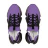 *Kick's II – OSGOGO – White Print on Light Purple Men's Mesh Sports Sneakers - Image 3