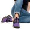 *Kick's II – OSGOGO – White Print on Light Purple Men's Mesh Sports Sneakers - Image 9