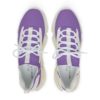 *Kick's II – OSGOGO – White Print on Light Purple Men's Mesh Sports Sneakers - Image 12