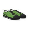 *Kicks – OSGOGO Cursive – Men’s Black Print on Green Low-Top - Image 2