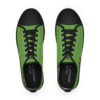 *Kicks – OSGOGO Cursive – Men’s Black Print on Green Low-Top - Image 3
