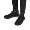 **Kicks – OSGOGO 3D Stripes – Men’s Red Print on Black High-Top - Image 7