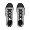 **Kicks – OSGOGO 3D Stripes – Men’s Red Print on Light Grey High-Top - Image 2