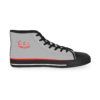 **Kicks – OSGOGO 3D Stripes – Men’s Red Print on Light Grey High-Top - Image 4