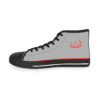 **Kicks – OSGOGO 3D Stripes – Men’s Red Print on Light Grey High-Top - Image 6