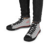 **Kicks – OSGOGO 3D Stripes – Men’s Red Print on Light Grey High-Top - Image 7