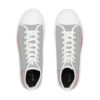 **Kicks – OSGOGO 3D Stripes – Men’s Red Print on Light Grey High-Top - Image 8