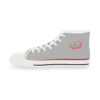 **Kicks – OSGOGO 3D Stripes – Men’s Red Print on Light Grey High-Top - Image 12
