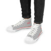 **Kicks – OSGOGO 3D Stripes – Men’s Red Print on Light Grey High-Top - Image 15