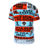 *Tee – All Over Print (Front & Back) – Wilmer’s Park – RE, Chuck, EU, Benny, Hot Cold Sweat & Obsession – Red & Light Blue Print - Image 6