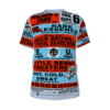 *Tee – All Over Print (Front & Back) – Wilmer’s Park – RE, Chuck, EU, Benny, Hot Cold Sweat & Obsession – Red & Light Blue Print - Image 5