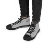 **Kicks – OSGOGO Stripes – Men’s Black Print on Light Grey High-Top - Image 15