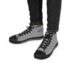 **Kicks – OSGOGO Stripes – Men’s Black Print on Grey High-Top - Image 15