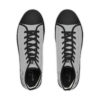 **Kicks – OSGOGO Stripes – Men’s Black Print on Light Grey High-Top - Image 9
