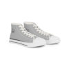 **Kicks – OSGOGO Stripes – Men’s Black Print on Light Grey High-Top - Image 4