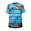 *Tee – All Over Print (Front & Back) – RFK Stadium - RE, Chuck, Benny, Junk, Hot Cold Sweat, Prophecy – Light Blue Print