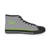 **Kicks – OSGOGO Stripes – Men’s Apple Green Print on Light Grey High-Top
