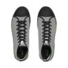 **Kicks – OSGOGO Stripes – Men’s Apple Green Print on Light Grey High-Top - Image 3