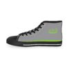 **Kicks – OSGOGO Stripes – Men’s Apple Green Print on Light Grey High-Top - Image 6